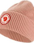 dusty rose beanie with Fjällräven lgoo
