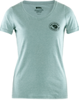 indigo blue-melange round neck t-shirt with Fjällräven logo