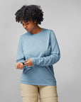blue long sleeve shirt