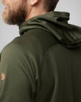 deep forest fleece jacket with hood and arctic fox logo