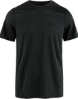 Black t-shirt on a white background