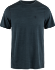 Dark gray t-shirt with a Fjällräven logo on a white background