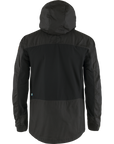 dark grey-black windbreaker jacket with hood
