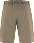suede brown bermudas shorts with elastic waist