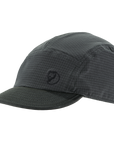 Black cap with a Fjällräven logo on a white background
