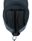 Dark blue cap with mesh interior on a white background