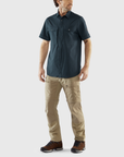 dark navy collared formal shirt with pockets