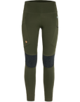 deep forest tights with reinforced knees and Fjällräven logo