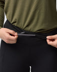 adjustable drawstring of port-iron grey tights
