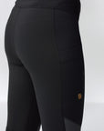 detail of tights with arctic fox logo