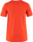 flame orange-ultramarine round neck t-shirt