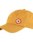 mustard yellow baseball cap with Fjällräven logo