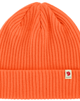 safety orange beanie with Fjällräven logo