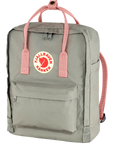 Grey and pink straps Fjällräven Kånken backpack