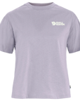Light purple t-shirt with a fjallraven logo on a white background