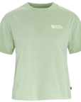Light green t-shirt with a fjallraven logo on a white background