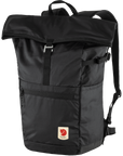 black foldtop backpack