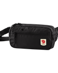 black waist bag with a visible Fjällräven logo