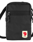 black small sling bag with Fjällräven logo