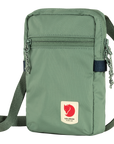 patina green small sling bag with Fjällräven logo