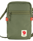 green small sling bag with Fjällräven logo
