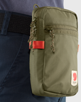 small sling bag with Fjällräven logo strap to belt