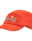 Orange cap with a logo on a white background