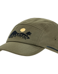 Green cap with a logo on a white background