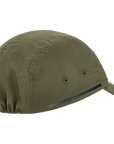 Green cap with a small brim on a white background