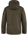 Brown jacket with a hood on a white background