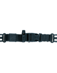 Black chest buckle strap on a white background