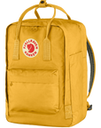 ochre backpack with Fjällräven logo