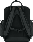 black backpack carrying strap