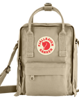 grey sling bag with Fjällräven Kånken logo