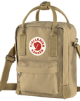 clay sling bag with Fjällräven Kånken logo