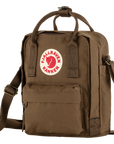 dark oak sling bag with Fjällräven Kånken logo