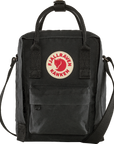 black sling bag with Fjällräven Kånken logo