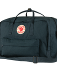navy duffel bag with Fjällräven logo