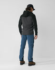 basalt-iron grey jacket top and blue long trekking trousers