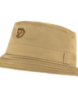 dune beige bucket hat with arctic fox logo