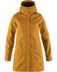 Yellow raincoat with a hood on a white background