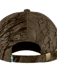 dark olive camo baseball cap with sweden flag logo