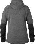 dark grey fleece jacket with hood