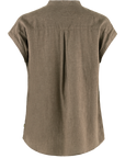 suede brown button shirt