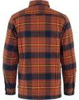 autumn leaf-dark navy button long sleeve shirt
