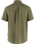 green collared shirt