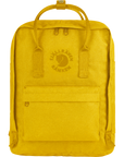 sunflower yellow backpack with Fjällräven logo