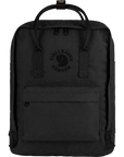 black backpack with Fjällräven logo