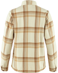 chalk white-dune beige checkered shirt