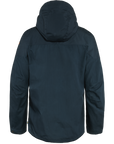 dark navy winter jacket with hood